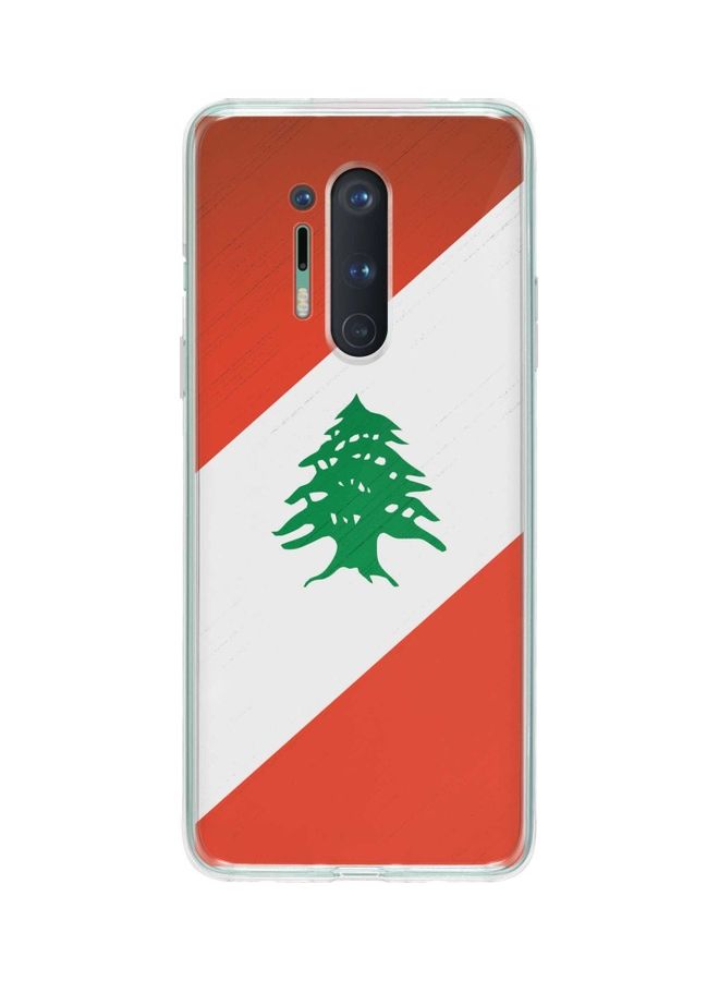 ستايلايزد غطاء حماية من سلسلة كلاسيك بطبعة علم لبنان لهاتف ون بلس 8 برو متعدد الألوان - Image 1