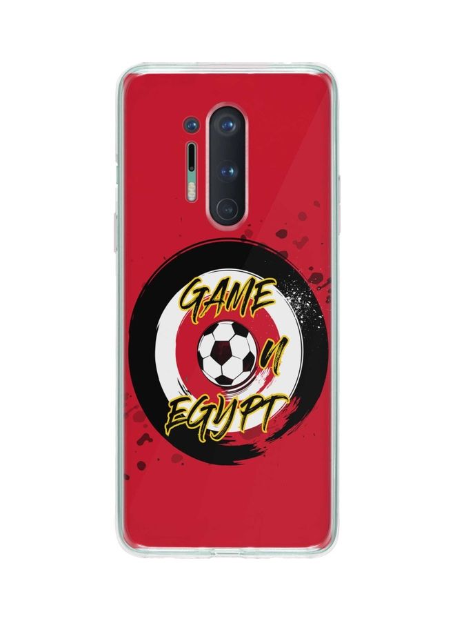 ستايلايزد غطاء حماية كلاسيكي مطبوع عليه عبارة "Game On Egypt" لهاتف ون بلس 8 برو أحمر - Image 1