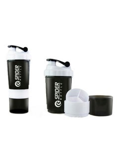 SPIDER BOTTLE Water Bottle Protein Shaker With Storage Containers White  - Image 2