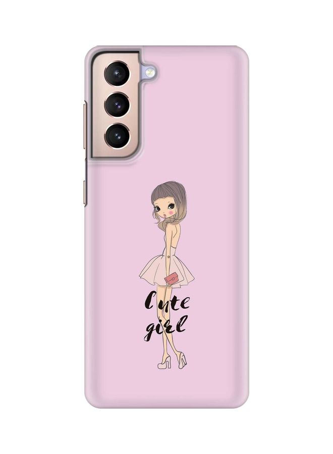 Stylizedd Coy Cute Girl Case Cover For Samsung Galaxy S21 5G Multicolour - Image 1