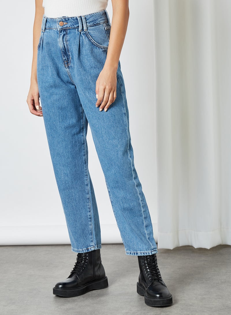 Jacqueline de Yong - High-Waist Slouchy Jeans Light Blue Denim - Image 1