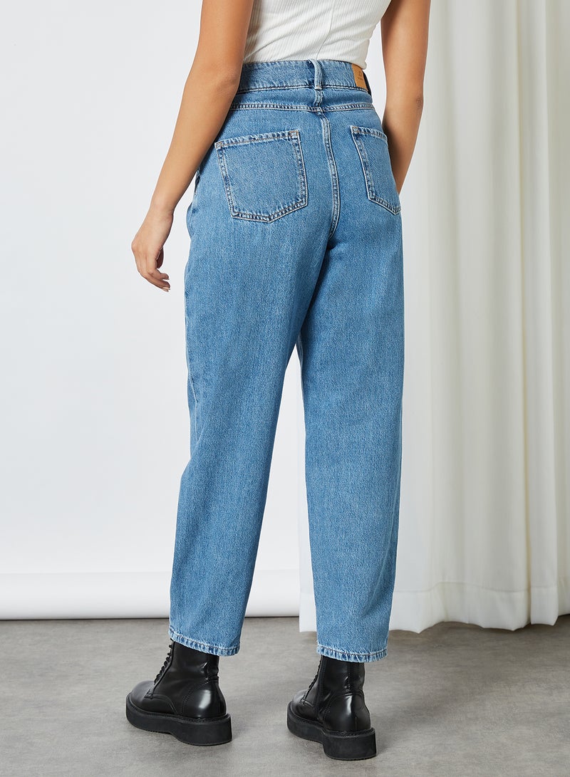 Jacqueline de Yong - High-Waist Slouchy Jeans Light Blue Denim - Image 1