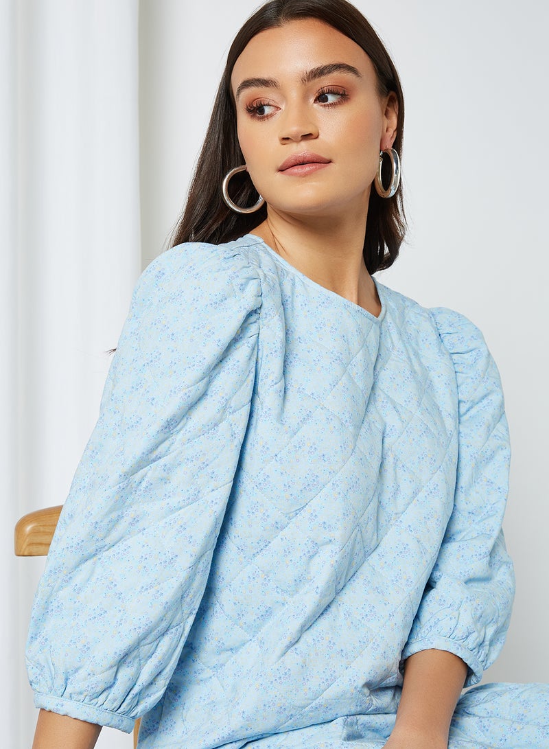 Jacqueline de Yong - Plain Quilted Dress Cashmere Blue - Image 1