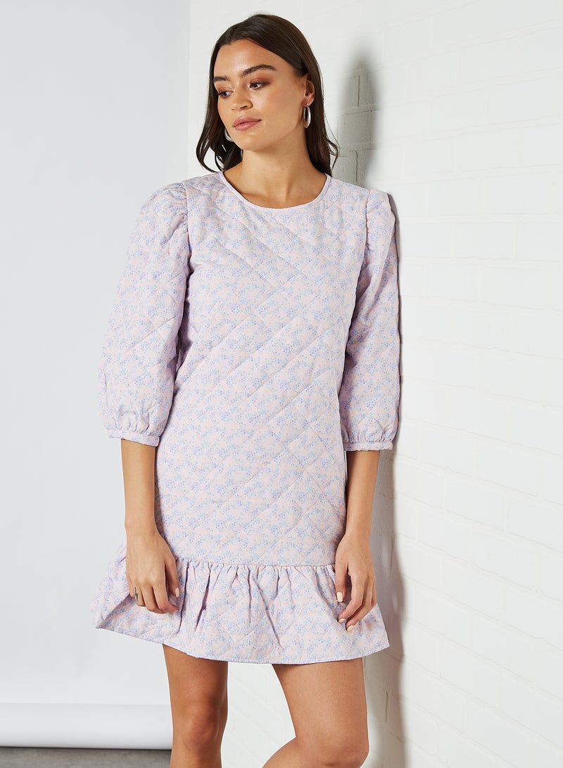 Jacqueline de Yong - Plain Quilted Dress Peach Whip - Image 1