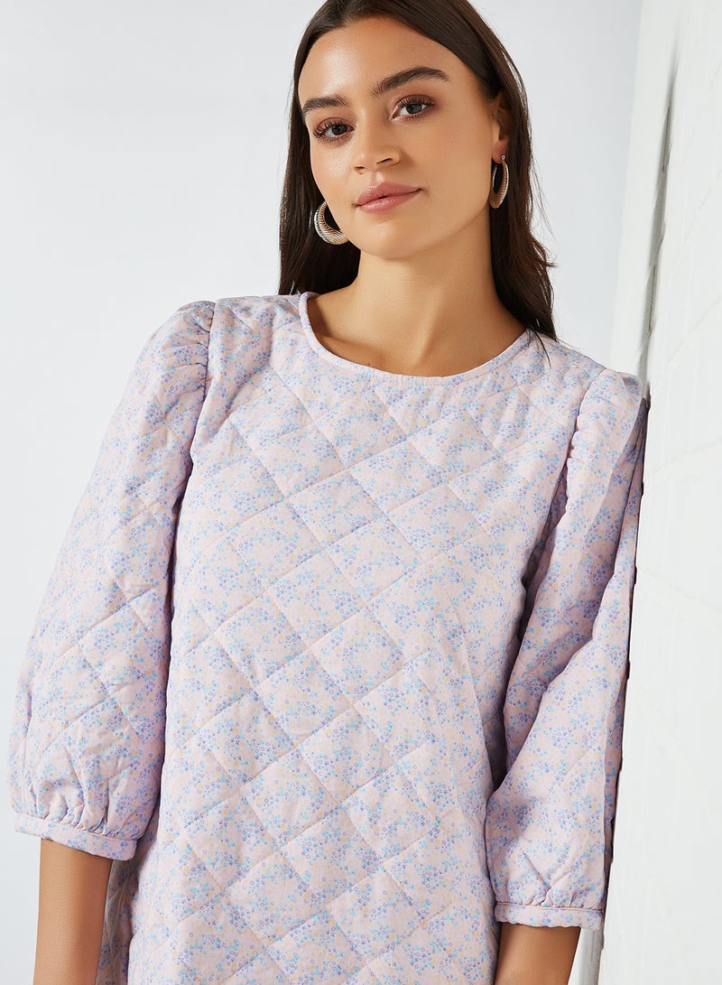 Jacqueline de Yong - Plain Quilted Dress Peach Whip - Image 1