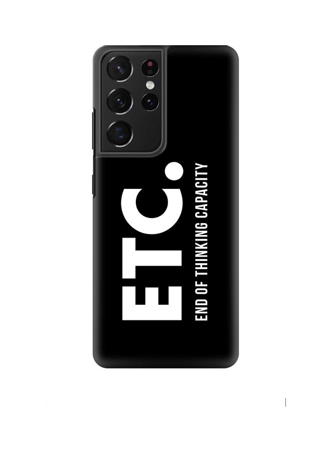 غطاء حماية خلفي واقٍ لهاتف سامسونج جالاكسي S21 ألترا 5G أسود/ أبيض