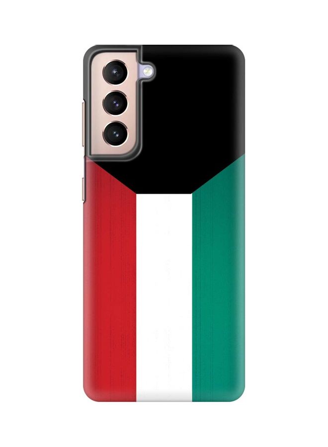 ستايلايزد غطاء حماية بطبعة علم الكويت لهاتف سامسونج جالاكسي S21 5G متعدد الألوان - Image 1