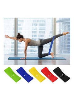 Kanteen Store Resistance Bands Exercise Loops Fitness Stretch Bands Yoga Straps Workout Flexbands for Physical Therapy Rehab Stretching, Home Fitness Includes Instruction Manual and Carry Bag Set of 5 15.0 * 30.0 * 15.0cm  - Image 2