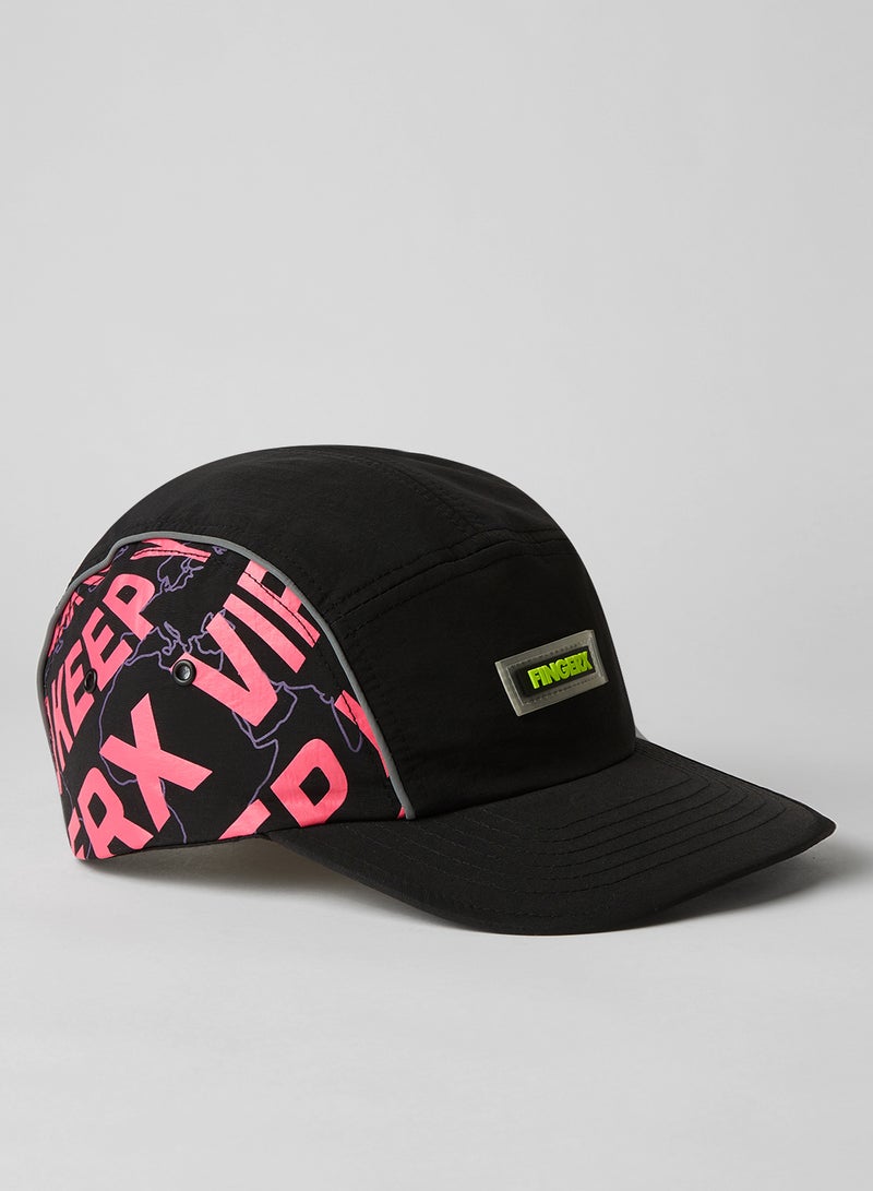 FINGERCROXX - Contrast Slogan Print Cap Black - Image 1