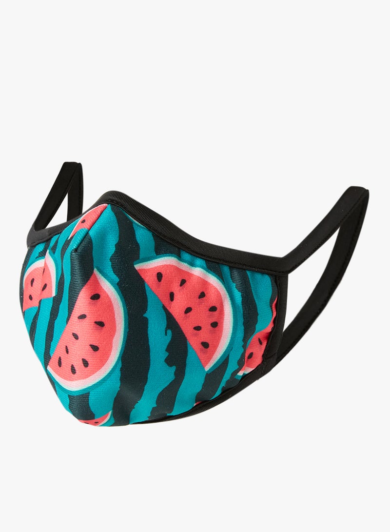 Nomad Mask Unisex Watermelon Print Face Mask Green  - Image 1