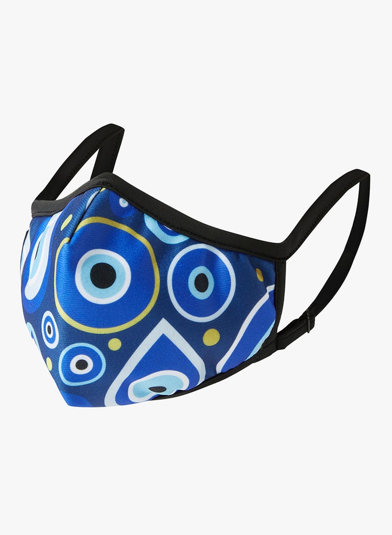 Nomad Mask - Unisex Evil Eye Print Face Mask Blue - Image 1