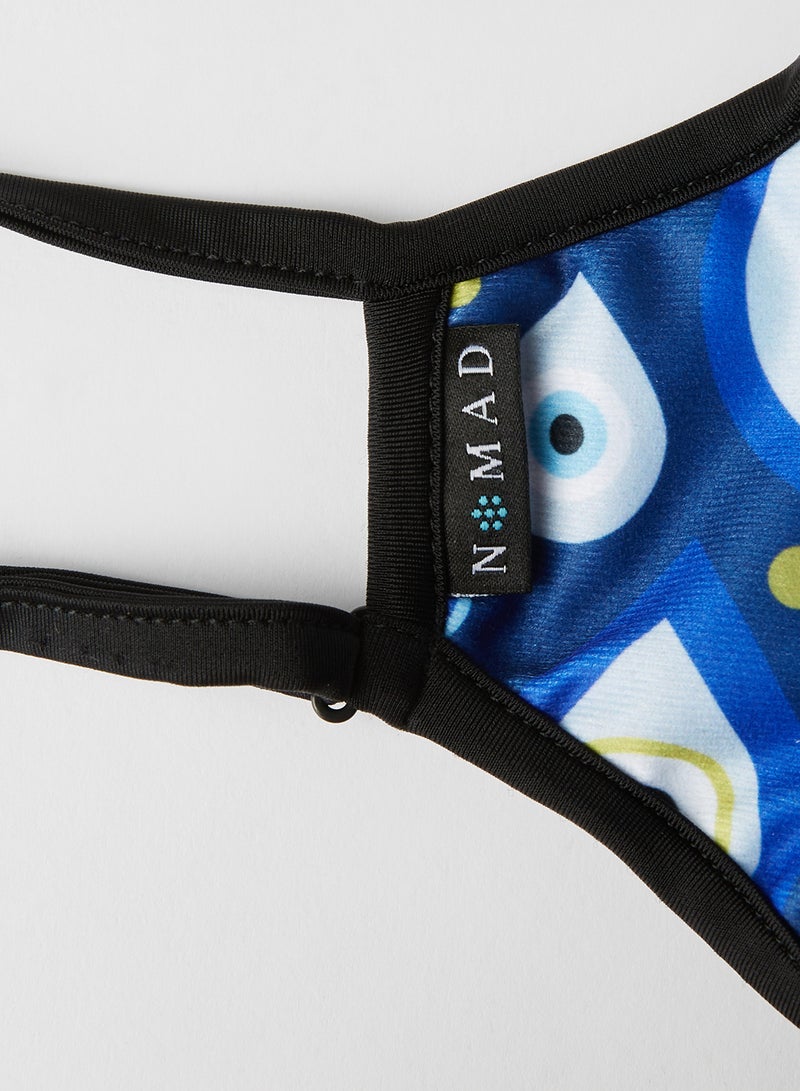 Nomad Mask - Unisex Evil Eye Print Face Mask Blue - Image 1
