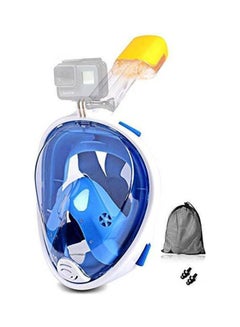 Generic 180 Degrees Panoramic View Free Set Scuba Diving Mask Breathing Detachable Dry Full Face Snorkeling Mask Anti Fog & Leak 