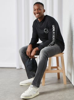 JACK & JONES Glenn Slim Fit Jeans Black Denim  - Image 1