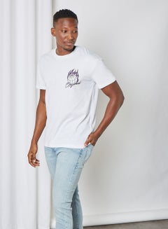 JACK & JONES Graphic Crew Neck T-Shirt White  - Image 1