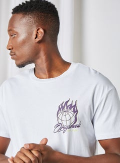 JACK & JONES Graphic Crew Neck T-Shirt White  - Image 2