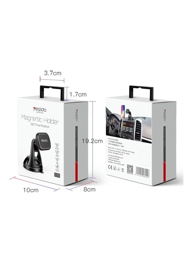 Yesido Free Rotation Magnetic Car Holder 360 Degree For Mobiles Black - Image 2