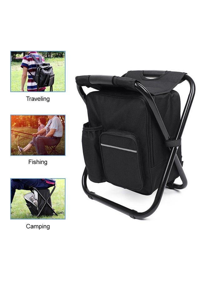 Generic Portable Backpack Chair Stool with Insulated Cooler Bag - Image 2