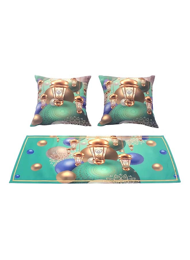Alwan Set Of 2 Ramadan Kareem Cushion Cover multicolour 40x40 & 90x35cm - Image 1