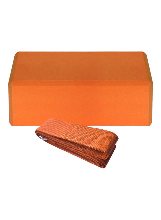 Generic EVA Yoga Block And Strap Set 23x15cm  - Image 1