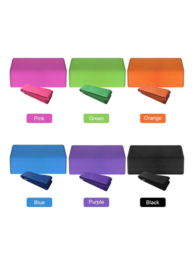 Generic EVA Yoga Block And Strap Set 23x15cm  - Image 5