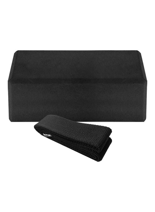 Generic EVA Yoga Block And Strap Set 23x15cm  - Image 1