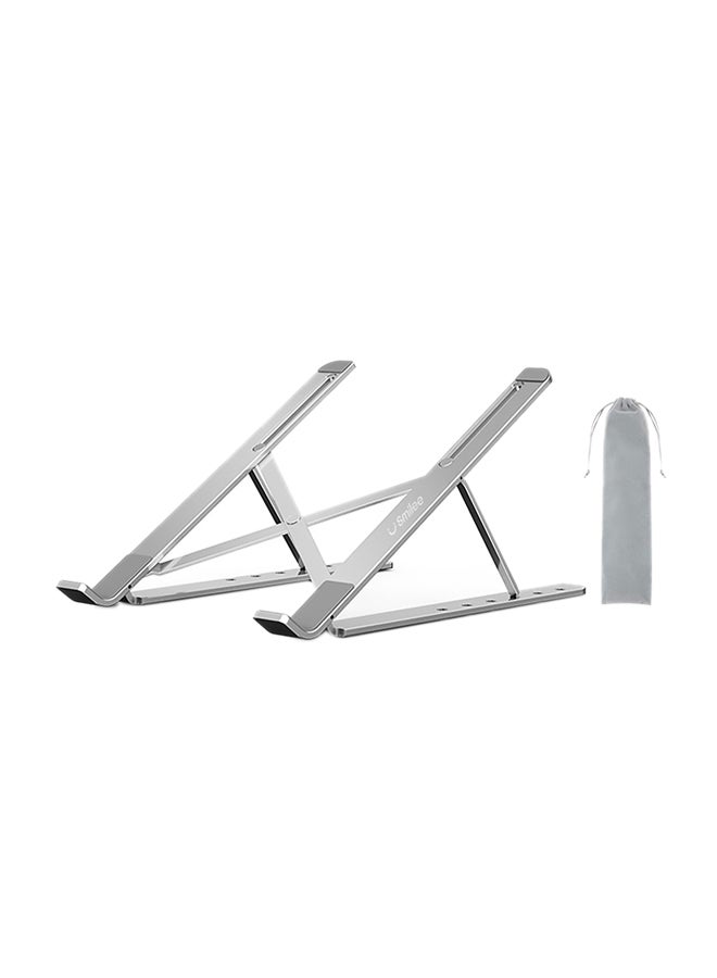 SMILEE - Portable And Adjustable Laptop Stand 9.49 x 6.69inch Silver - Image 1