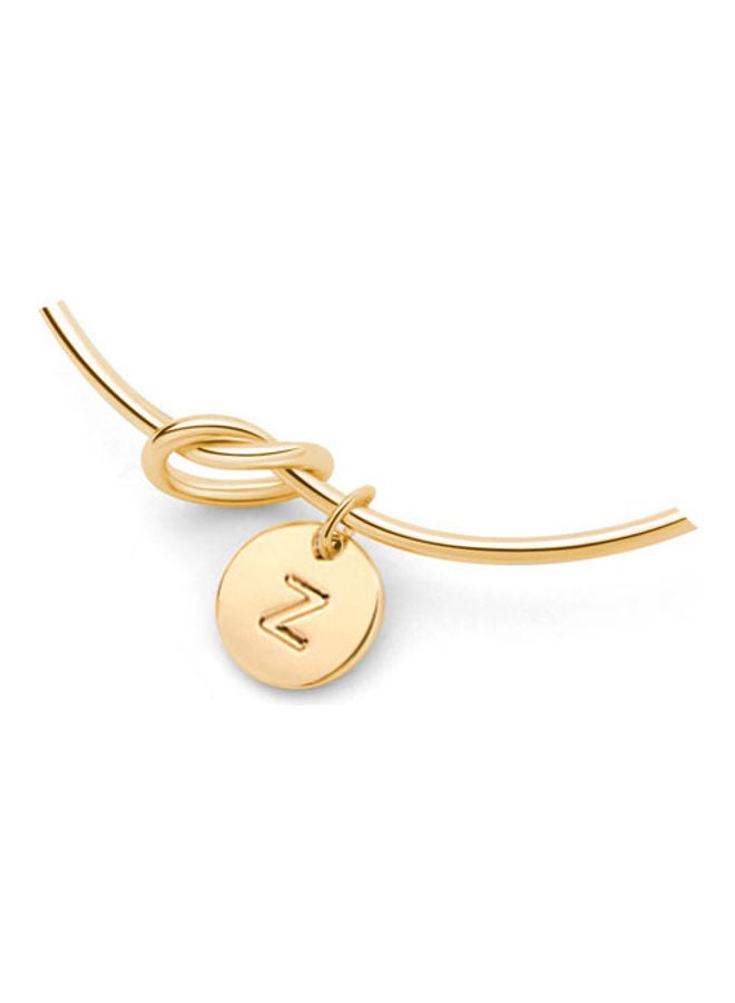 خيشة سوار من الستانلس ستيل منقوش بحرف Z - Image 2