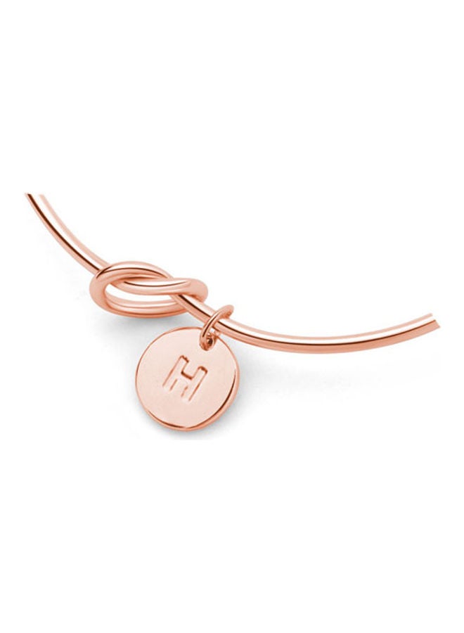 5esha Letter H Engraved Stainless Steel Bracelet  - Image 2