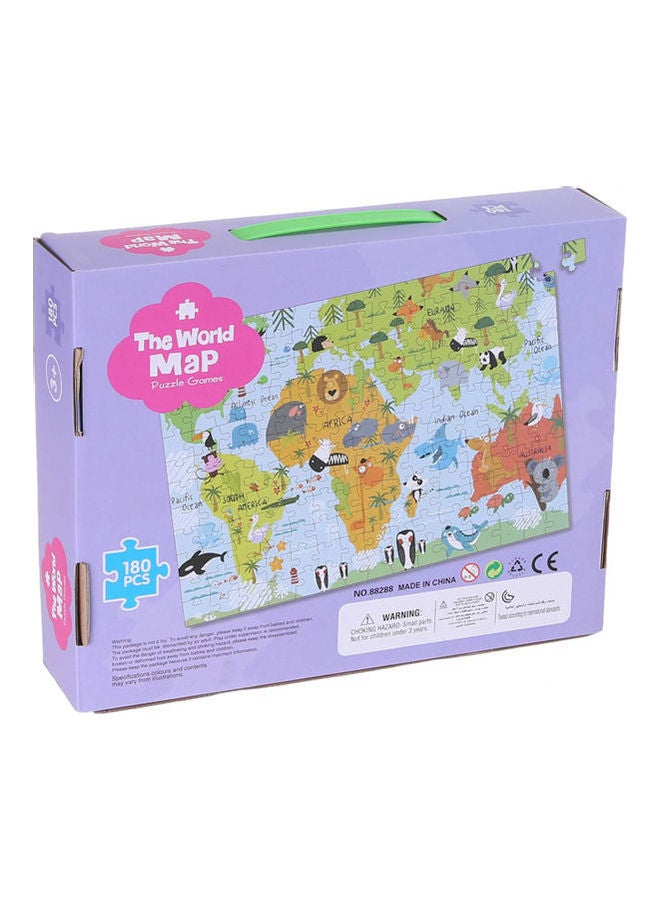 هاو شيانغ لعبة تركيب الصور المقطعة بتصميم خريطة العالم مكونة من 180 قطعة طراز 88288 29سم - Image 2