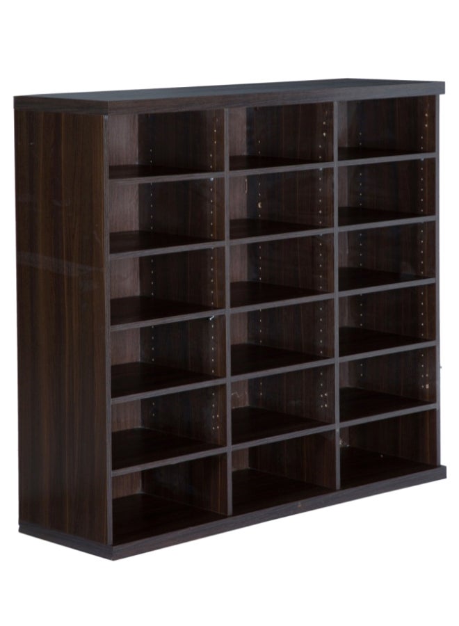 Spazio 18-Shelf Shoe Cabinet Black