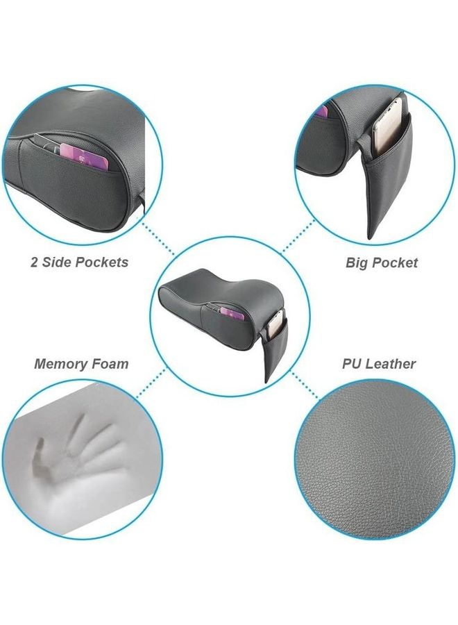 Car Center Console Armrest Pad With Storage Pockets - Image 4