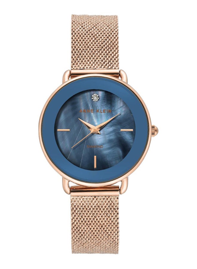 ANNE KLEIN - Women's Trend Water Resistance Stainless Steel Analog Watch AK3686NVRG - Image 1