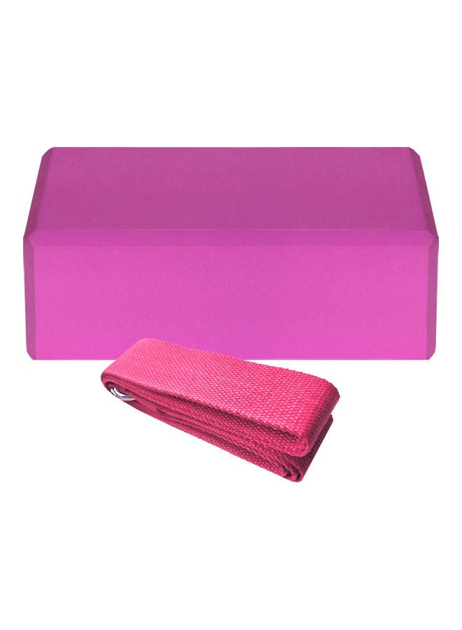 Generic EVA Yoga Block With Strap 23x15cm  - Image 1