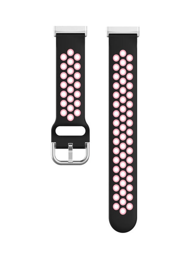 FITME Sport Replacement Band for Fitbit Versa 3/Fitbit Sense Black/Pink - Image 2