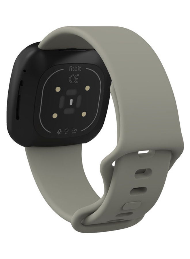 FITME Silicone Replacement Band for Fitbit Versa 3/ Fitbit Versa 4/Fitbit Sense/ Fitbit Sense 2 Watch Grey - Image 2