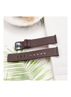 FITME Leather Replacement Band for Fitbit Versa 3/Fitbit Sense Brown  - Image 5