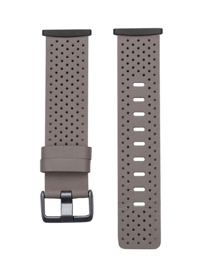 FITME Leather Replacement Band for Fitbit Versa 3/Fitbit Sense Grey  - Image 1