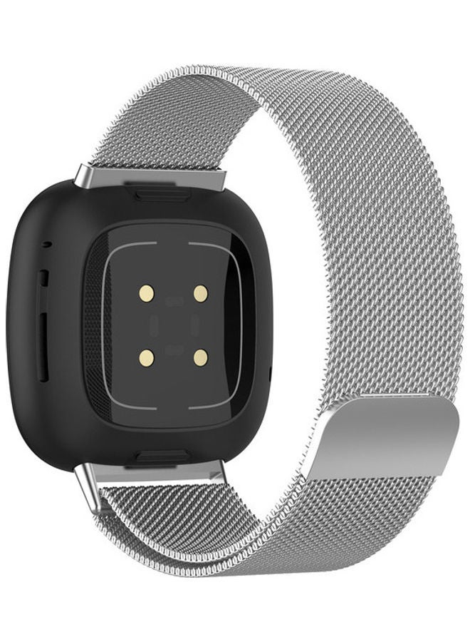 FITME Stainless Steel Replacement Band for Fitbit Versa 3/ Fitbit Sense Silver - Image 4