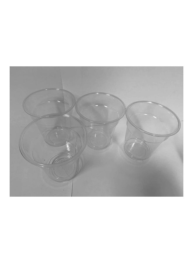 ABOSAHAM - 50-Piece Disposable Plastic Cup And Dome Lid Set Clear - Image 1
