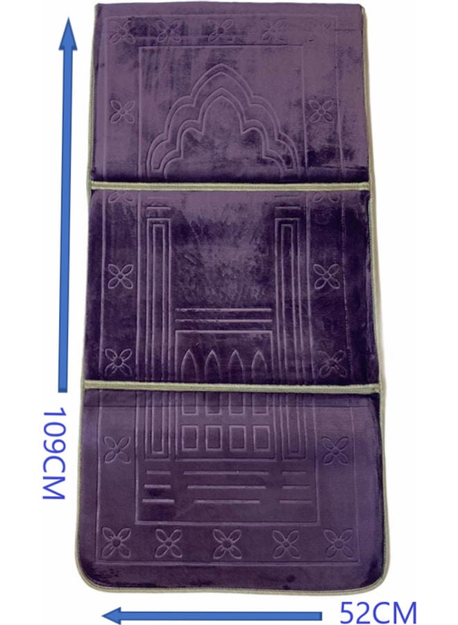 Generic - 2-In-1 Foldable Prayer Mat And Backrest Purple 109x52cm - Image 1