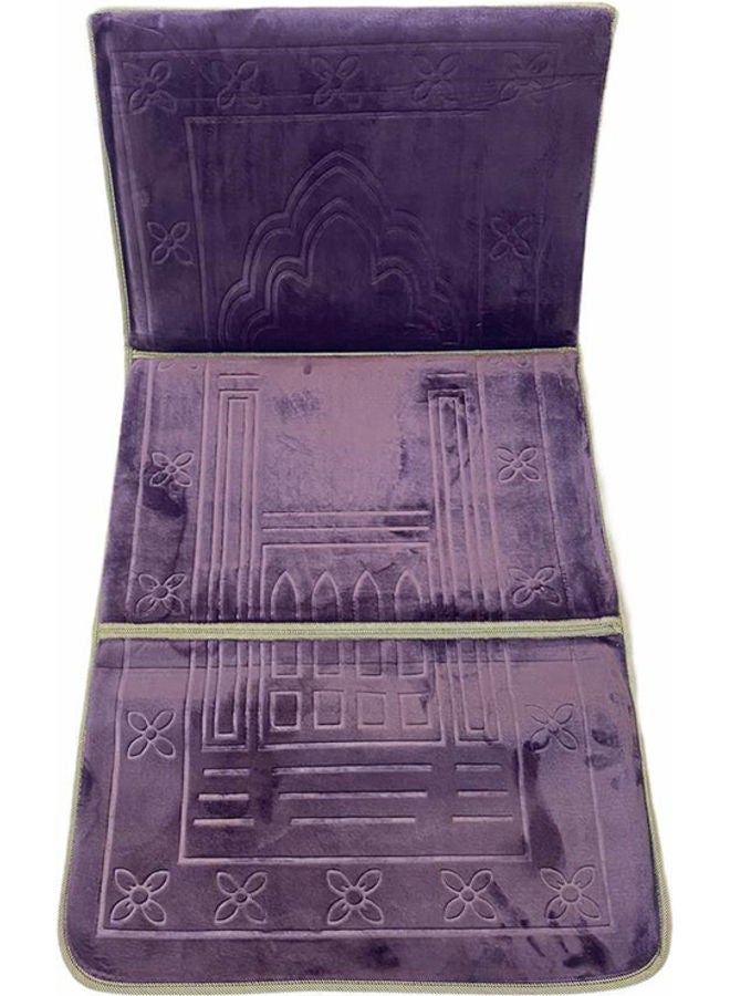 Generic - 2-In-1 Foldable Prayer Mat And Backrest Purple 109x52cm - Image 1
