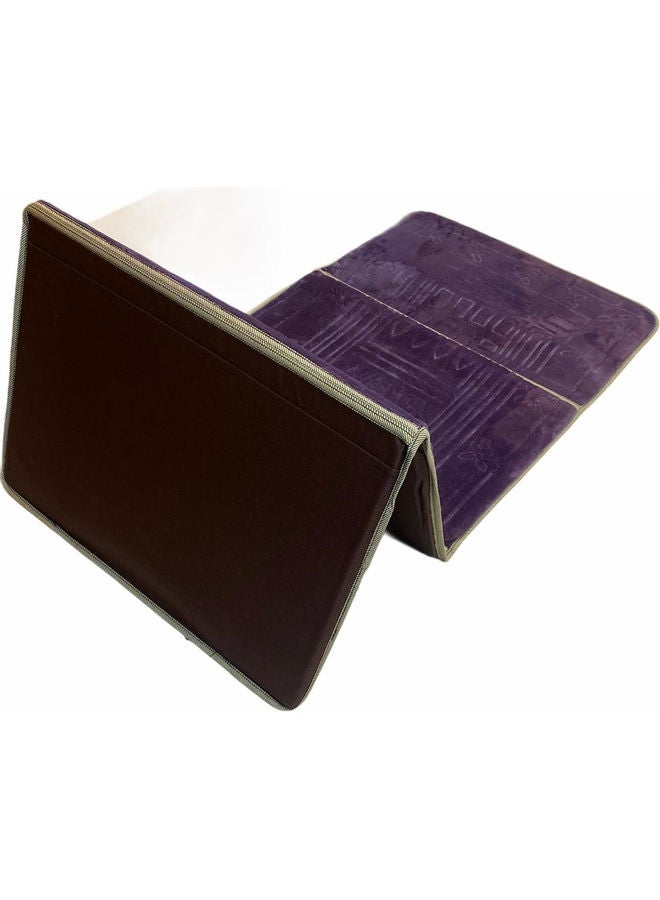 Generic - 2-In-1 Foldable Prayer Mat And Backrest Purple 109x52cm - Image 1