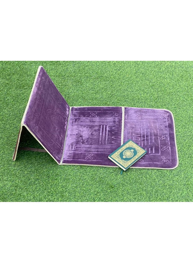 Generic - 2-In-1 Foldable Prayer Mat And Backrest Purple 109x52cm - Image 1