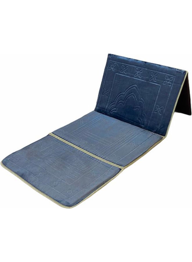 Generic - Foldable Prayer Mat And Backrest Blue 109 x 52cm - Image 1