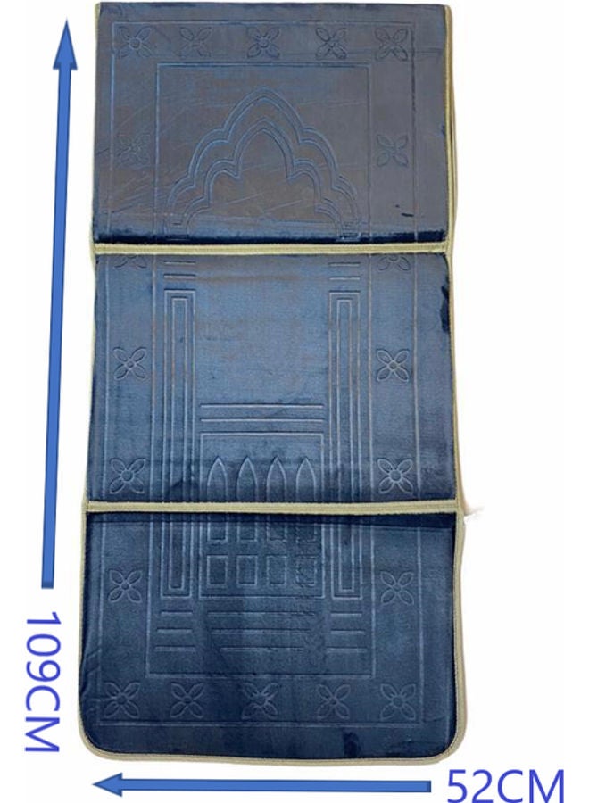 Generic - Foldable Prayer Mat And Backrest Blue 109 x 52cm - Image 1