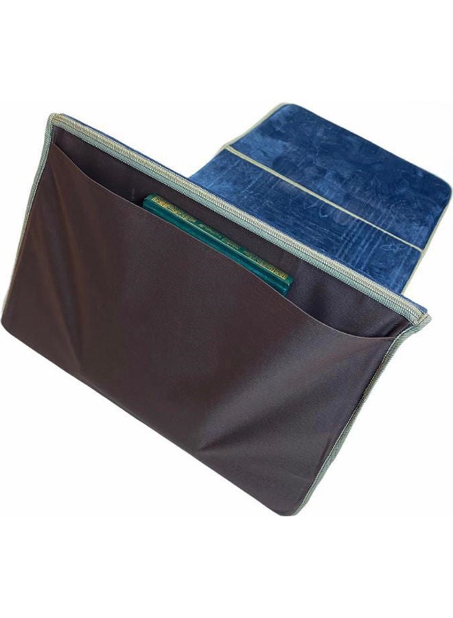 Generic - Foldable Prayer Mat And Backrest Blue 109 x 52cm - Image 1