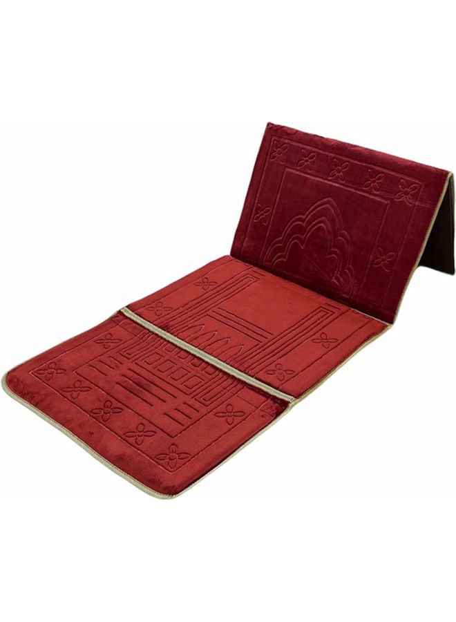 Generic - Foldable Prayer Mat And Backrest Red 109 x 52cm - Image 1