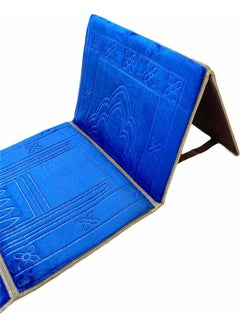 Generic Foldable Prayer Mat And Backrest Blue 109 x 52cm  - Image 3