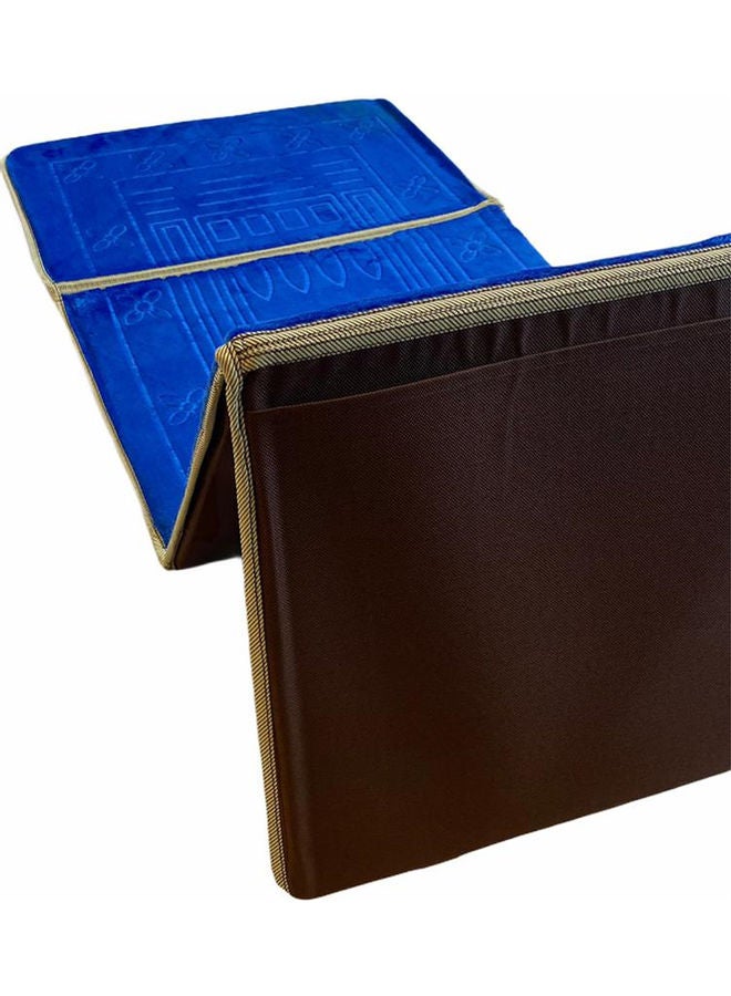 Generic - Foldable Prayer Mat And Backrest Blue 109 x 52cm - Image 1